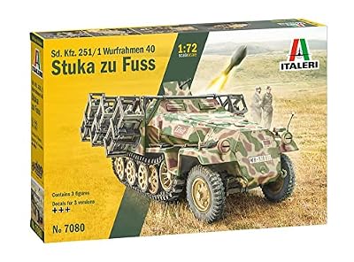 Italeri Stuka Zu Fuss 7080S 1:72 Sd.Kfz. 251/1 "Stuka Zu Fuss - Maquette sur pied, artisanat, passe-temps, collage, kit plastique, multicolore