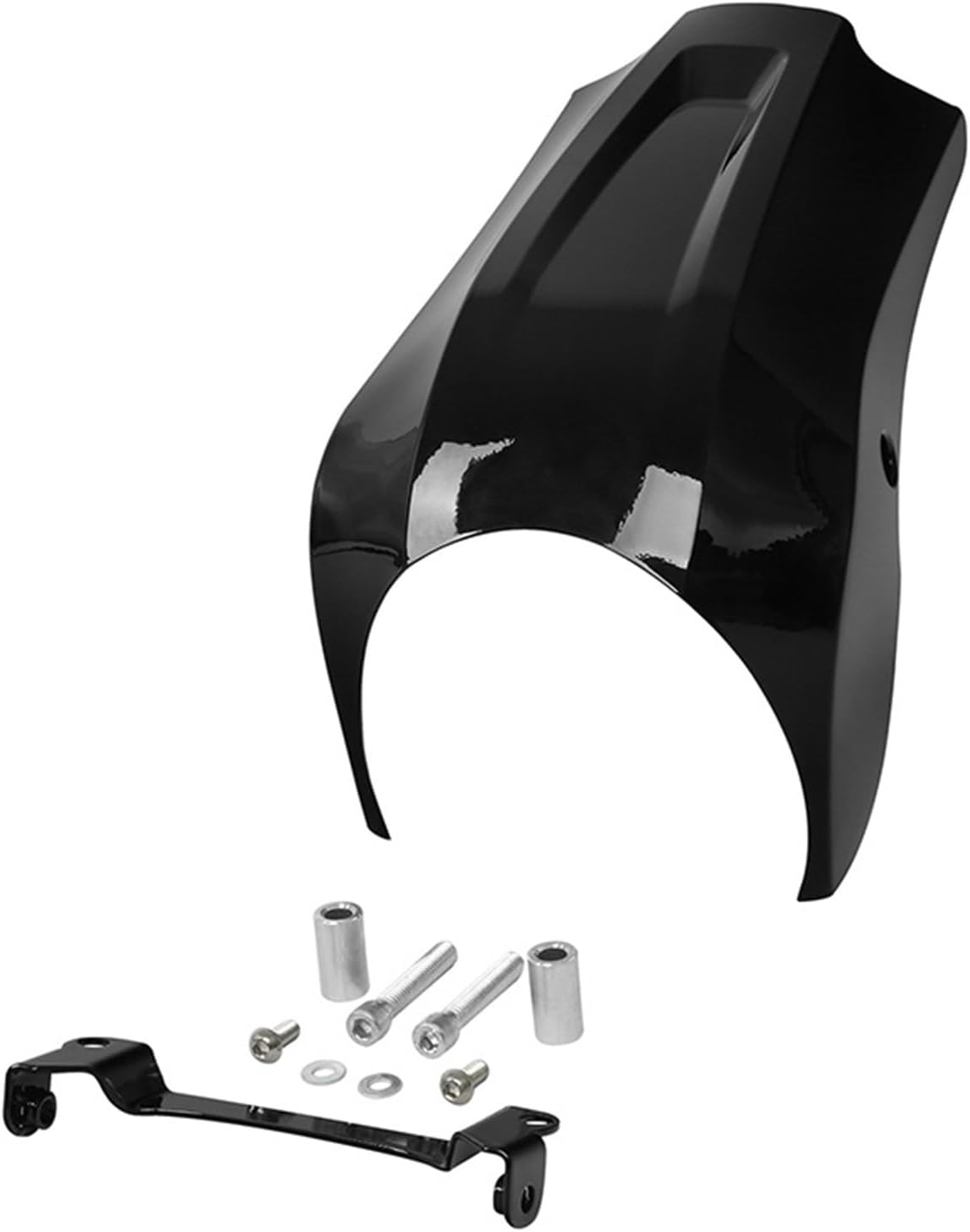 Motorcycle part Motorcycle 5.75 Inch Front Round Headlight Fairing Cover Mask For Harley Softail Breakout FXBR FXBRS 2018 2019 2020 2021(Black- Silver)