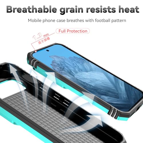 for Google Pixel 10 / Pixel 10 Pro Case: with Slide Camera Cover Screen Protector [Military Grade Drop Tested] Magnetic Ring Holder Kickstand Protective Phone Case for Google Pixel 9/9 Pro, Mint by PUSHIMEI - Image 8