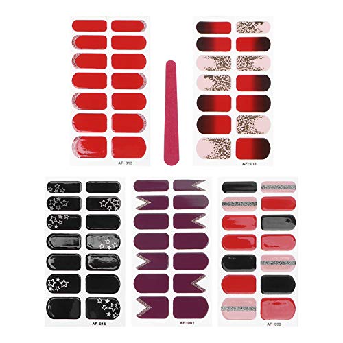 5 Blatt Weihnachten Nagelaufkleber Nagelabziehbilder DIY Festliche Nageldekorationen Weihnachtsdekoration – Bild 4