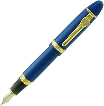 erofa Jinhao 159 Fountain Pen Medium Nib Size, Golden Clip Calligraphy Pen Blue