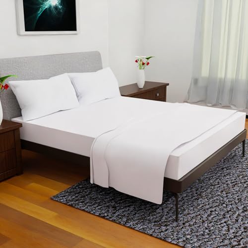 Royal Bliss 1900 Queen Sheet Set - 4 Piece Bedding, Double Brushed Cooling Sheets, Deep Pocket Queen Bed Sheets (White)