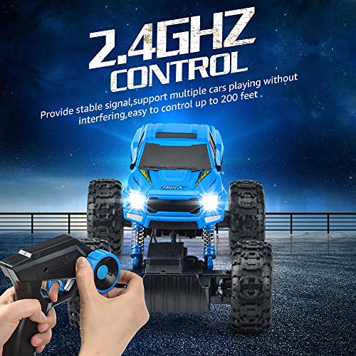 DOUBLE E 1/12 Scale Remote Control Monster Trucks - 2.4Ghz Off Road RC Trucks, Toys Gifts for Boys Age 6-10 - Thumbnail 4