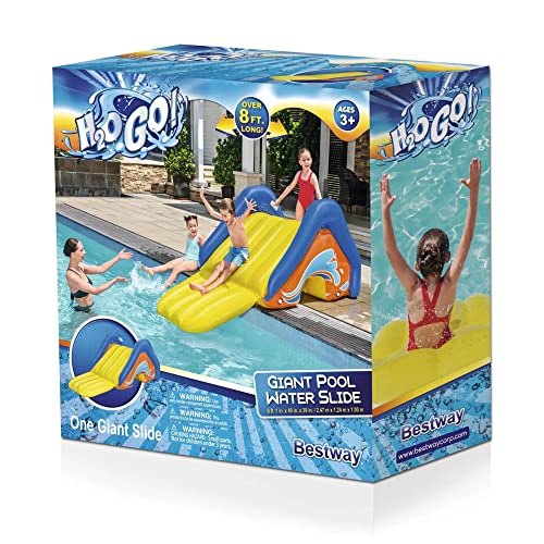 Bestway H2Ogo! Giant Inflatable Outdoor Swimming Pool Water Slide With Built-In Sprinkler, Large Platform, And 4 Water Chambers For Stability #TOP7