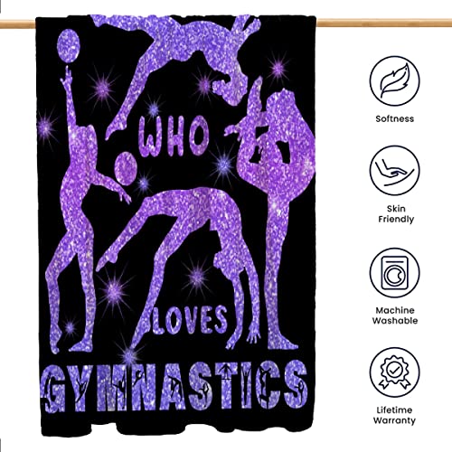 Gymnast Blanket, Gifts For Gymnast Lovers Kid Girl Boy Child, 60" X 50" For Teen/Travel M Throw Soft Warm Flannel Just A Girl Who Loves Gymnastics Throw Blankets For Couch Chair Sofa Bed #TOP5