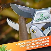 GRÜNTEK Ratschen Gartenschere KAKADU (bis Ø24 mm) Baumschere mit Ein- und Ausschalten der Ratsche, Ast Ambossschere holzige Zweige Äste Schnittstärke bis 24 mm; Bypass Amboß Schere – Ansicht 5