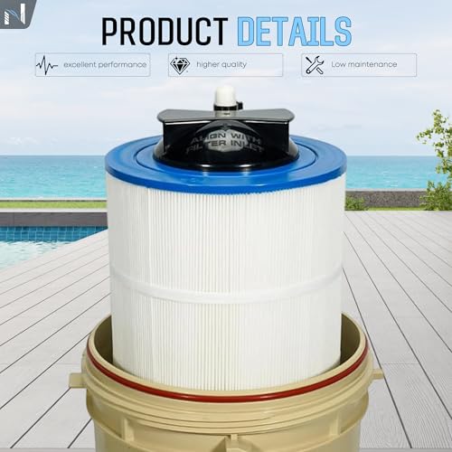 EC-160318 Cartridge Filter Compatible with Pentair Clean & Clear CC200 Cartridge Pool Filter 200 GPM | 200 Sq.Ft.Replace for Pentair Filter Assembly with Cartridge & Gauges by Noroeua - Image 4