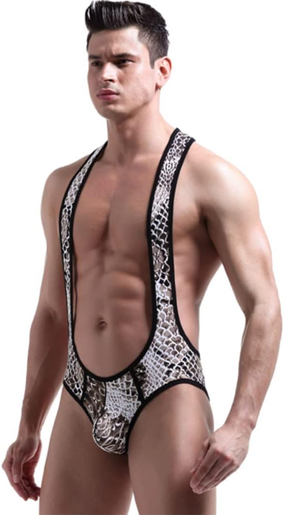 Gay Lingerie Thong Underwear Men's Jockstrap Leotard Jumpsuits Wrestling Singlet Bodysuit