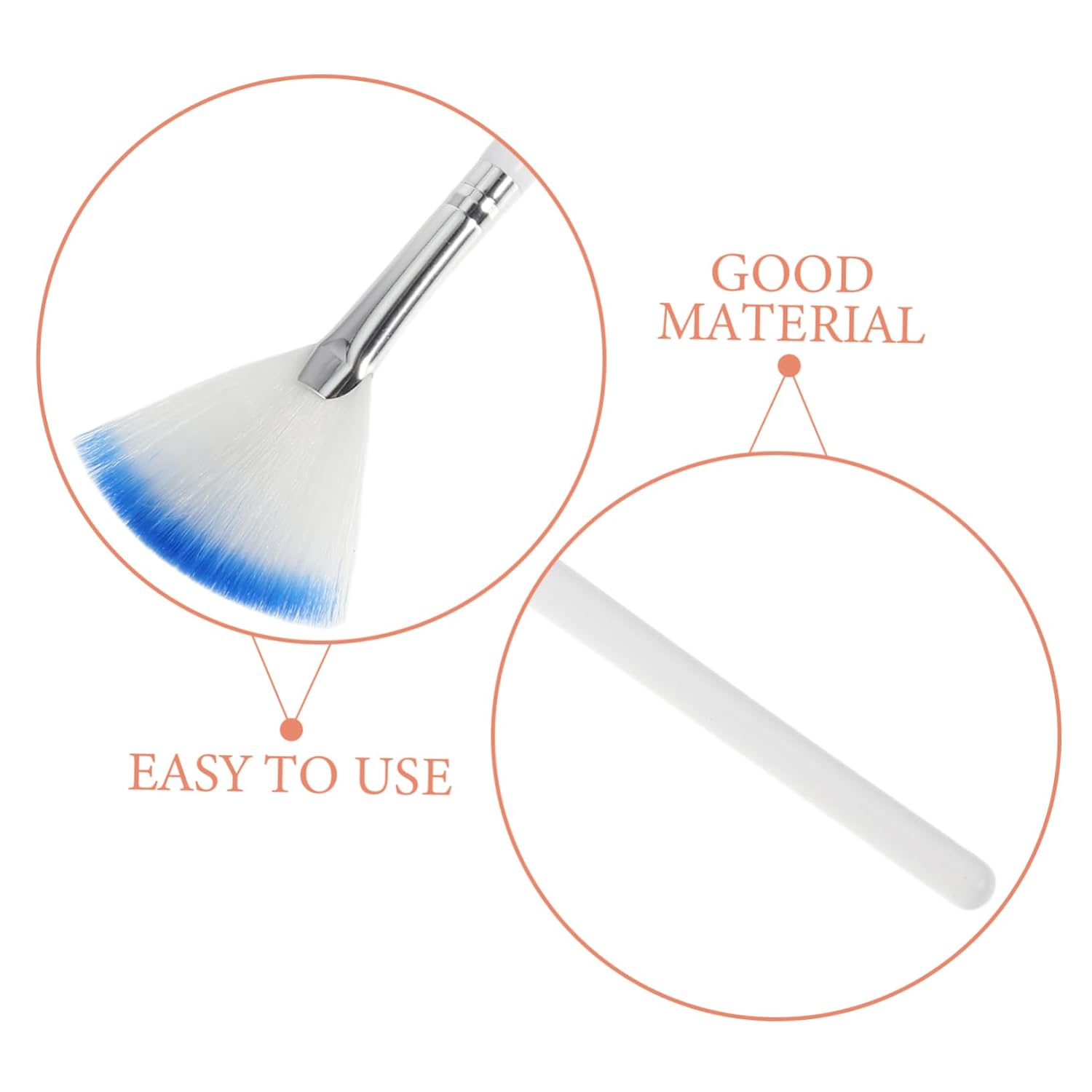 4pcs Soft Facial Fan Mask Brush Makeup Applicator Brush Spa Fan Shaped Makeup Face Mask Detail for Women