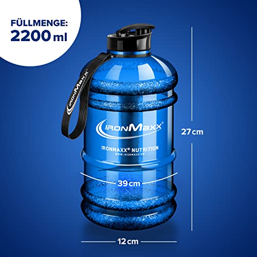 Miniatura 4 de Ironmaxx Galón De Agua - Azul 2200ml Sin Bpa Dehp Botella A Prueba De Fugas Con Escala De Medida Disponible En Colores Diferentes