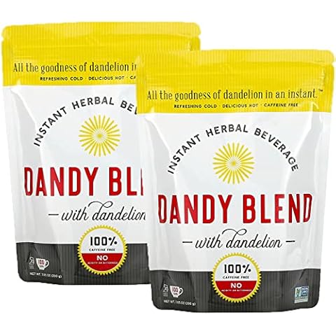 Two 100 Cup Bags of Dandy Blend Instant Herbal Beverage with Dandelion, Two 7.05 oz. Bags Cover