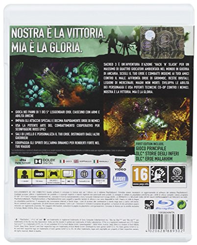 Sacred 3 First Edition Premier jour Allemand Anglais Espagnol Français Italien PS3 - vue 3