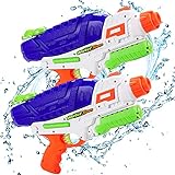 Water Gun for Kids 2 Pack, 2000CC High Capacity Super Squirt Guns 35ft Long Range Water Gun Soaker Powerful Water Pistol for Summer Water Fighting Toy Outdoor Pool Beach Yard Boys Girls Adults