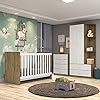 Conjunto Quarto de Bebê Berço Mini Cama, Guarda Roupa e Cômoda Sonho Encantado Espresso Móveis Rústico/branco 7 51o7UhEnwqL. SL500 . SS100