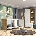 Conjunto Quarto de Bebê Berço Mini Cama, Guarda Roupa e Cômoda Sonho Encantado Espresso Móveis Rústico/branco 13 51o7UhEnwqL. SL500 . SS150