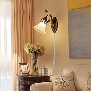 Amazon | FSliving ブラケットライト ガラス マダツボミ レトロ