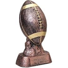 Decade Awards Football Bronze Finished Trophy - 6 Inch Tall | FFL Gridiron Award - Engraved Plate on Request