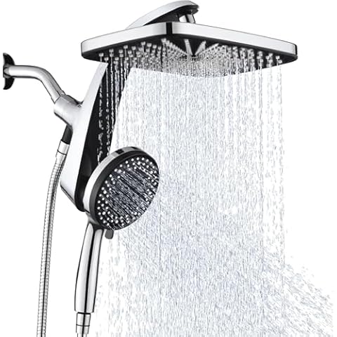 BOZYBO High Pressure Rain Shower Head with Handheld Combo Cover