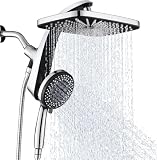 12' High Pressue Rain Shower Head with Handheld, 9 Sprays Hand Showerhead