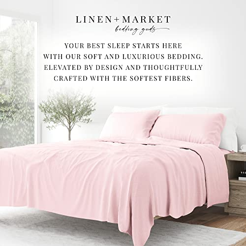 Linen Market 4 Piece Queen Bedding Sheet Set (Pink Heart) - Sleep Better Than Ever With These Ultra-Soft & Cooling Bed Sheets For Your Queen Size Bed - Deep Pocket Fits 16" Mattress #TOP12