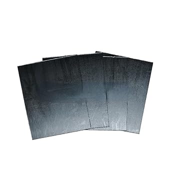 5pcs High Purity Graphite Foil Gasket Sheets - Customizable Thickness 0.05mm to 2mm for High-Temperature Applications2x200x250mm