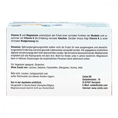 Cefavit D3 K2 Mg 2.000 I.E. 100 Hartkapseln, Glutenfrei – Ansicht 3
