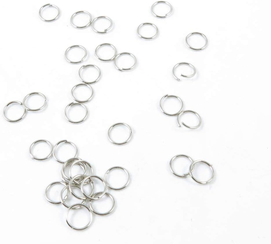 2010 pcs Antique Silver Plated Jewelry Charms Findings Craft Making Vintage Beading A5HC2T Jump Rings 7mm