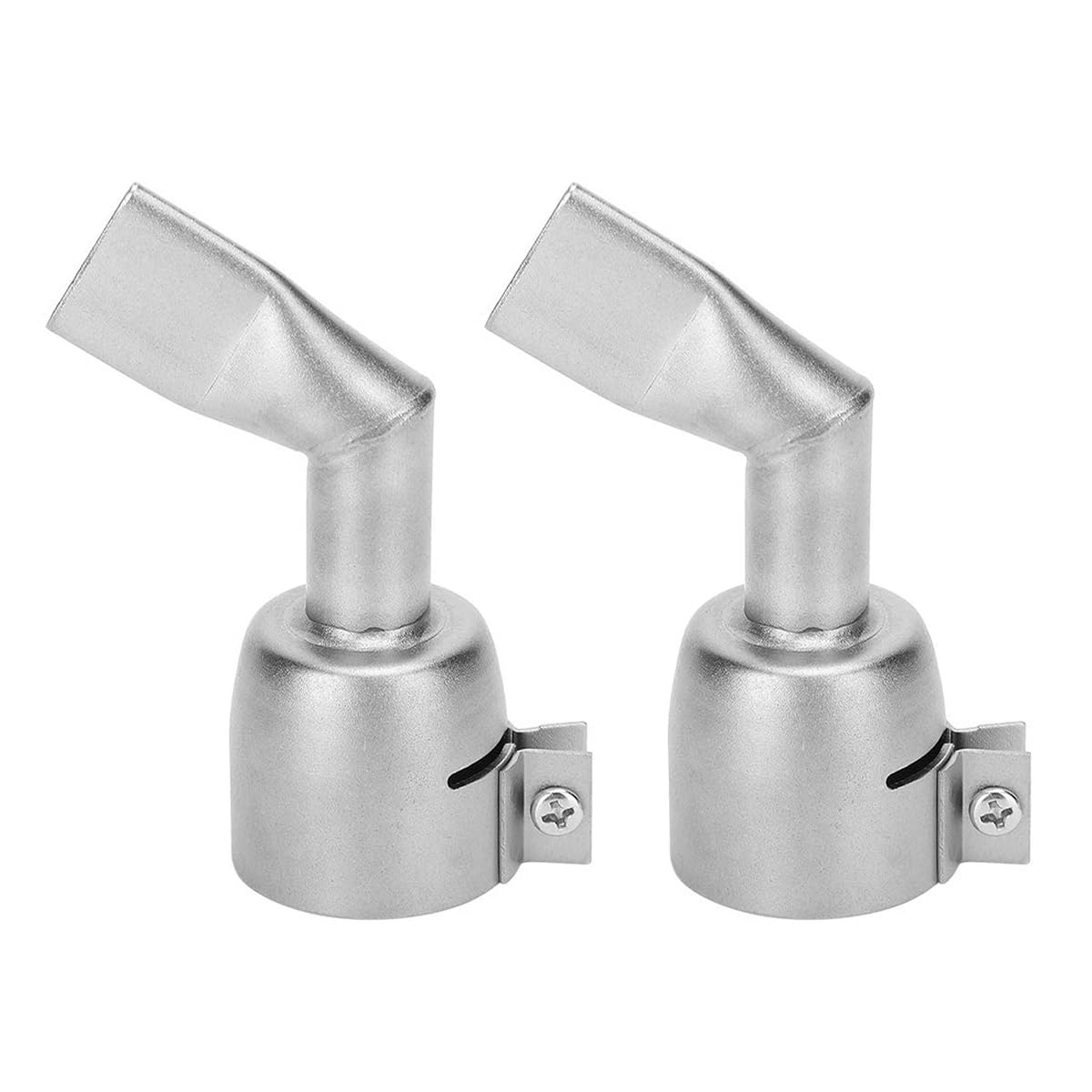 Muiltvoe 2 Pcs 20mm Hot Air Machine Tips, Nozzles, Flat Welding achine Nozzle 120 Degree Stainless Steel Hot Air Plastic Weld Torch Tips