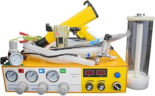 Portable Powder Coating Paint Gun,Electrostatic Powder Coating System Machine, Powder Coating System Kits with W/Foot Switch Spraying Gun,21x21.3x7.6 cm