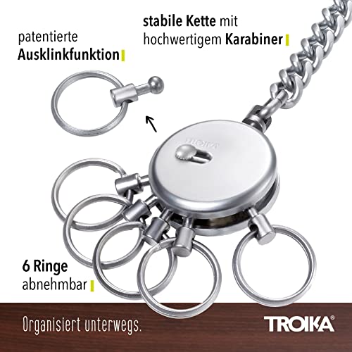 TROIKA Porte-clés 13 cm Argent KR10-60/MA