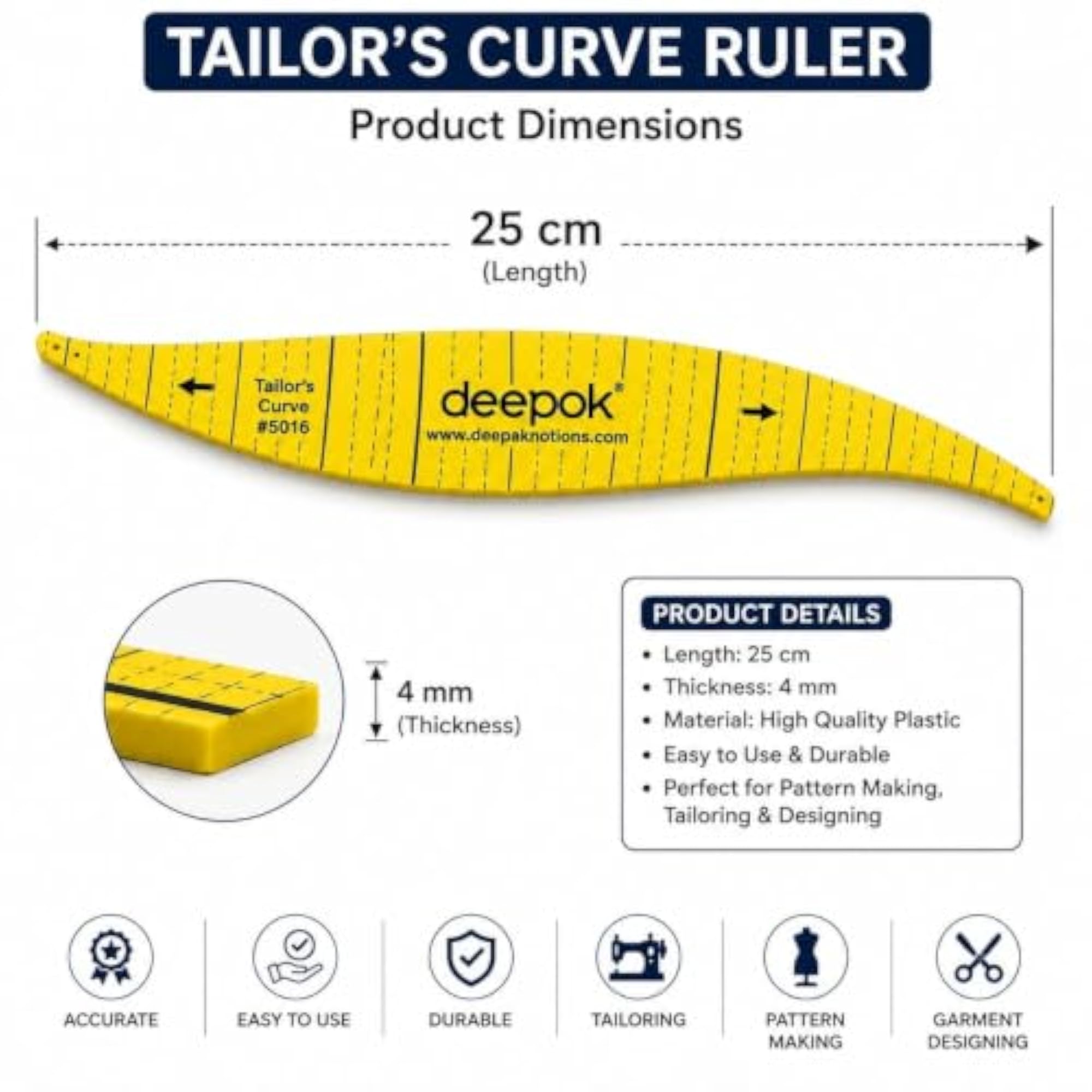Armhole Curve Scale for Tailoring, Set of 2