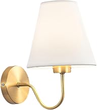 Leefasy Luminárias de parede de estilo europeu E27 Arandela Abajur Iluminação de lanterna decorativa para leitura de Sala de estar Quarto Casa, BRANCO