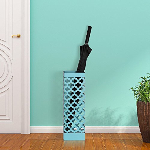 Nex Umbrella Rack, Metal Umbrella Holder Free Stand For Home Office Entryway With Water Tray And Hooks, Blue #TOP7