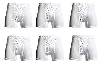طقم شورت داخلي للرجال من قطونيل، 6 قطع - ابيض، قطن، XL