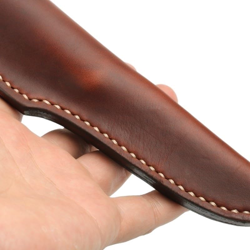 1PC Knife Sheath with Belt Loop, Handmade Leather Protective Case Fits for Home, Outdoor