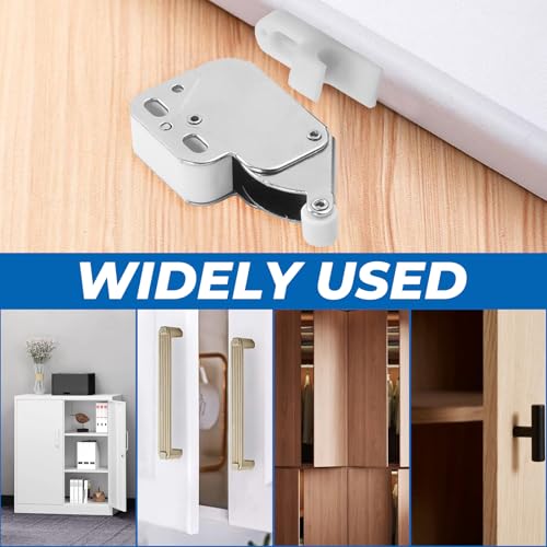 Colorich 6 Stück Mini Federschnäpper Möbelschnäpper, Druckverschluss Tür mit Schrauben Automatische Federverriegelung, Türschnapper Latch für Küchenschrank, Kleiderschrank, Fenstern