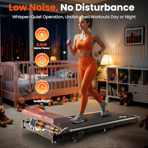 Image of AXV Treadmills Walking pad with Incline Under Desk Treadmill for Home, Portable Slim Compact Treadmill Walk Running Machine with Adjustable Speed,Remote Control, LED Display