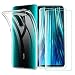 Produktbild iLieber Redmi Note 8 Pro Hülle Panzerglas, [2 Panzerglas + 1 Hülle] Schutzhülle Schutzfolie Folie Glas TPU Silikon Case Cover Tasche Schale Weiche Transparent Crystal für Xiaomi Redmi Note 8 Pro