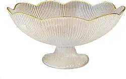 Fruteira – Uma Cesta Decorativa ContemporâNea, Adequada Para Cozinhas E Salas De Estar(ORQUÍDEA BORDA DOURADA)