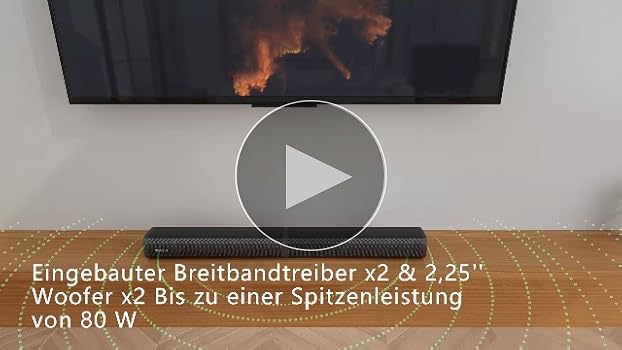 MEVOSTO Soundbar voor tv's, pc, gaming soundbar, mini, 60 W, 2,1