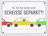  SCHEISSE GEPARKT - Haftnotizen für die Windschutzscheibe
