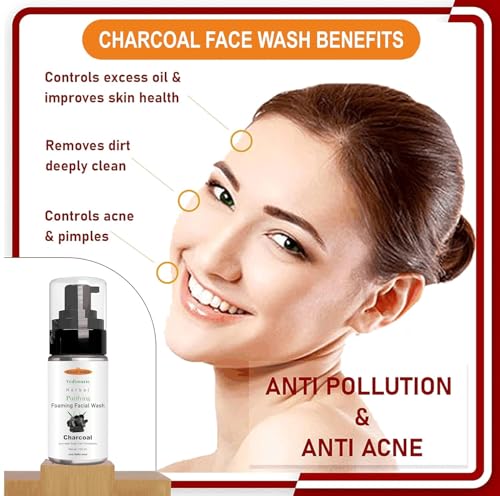 Image of Khadi Herbal Ayurvedic Natural Activated Bamboo Charcoal Face Wash 200ml