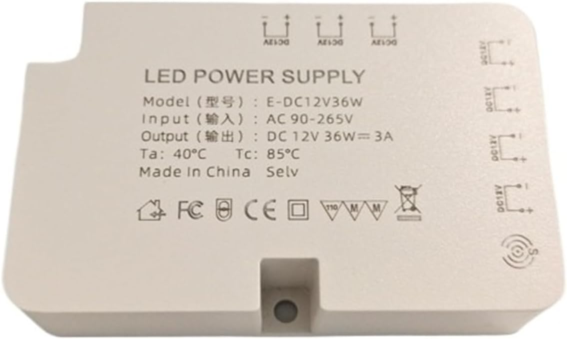 Cabinet Light Switch Set Power Supply 12V Port Constant Voltage Transformer Wardrobe Wine Cabinet Light Dedicated Adapter(60W20mm)