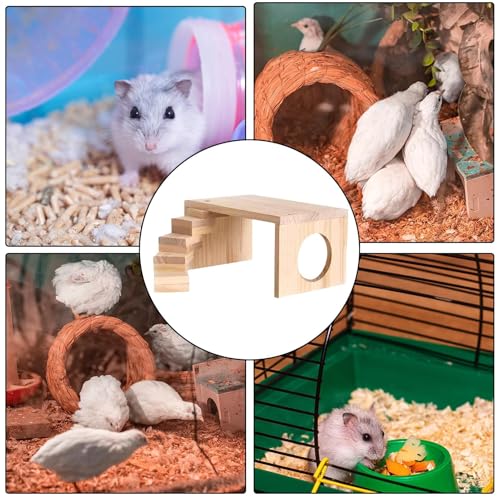 Hamster Plattformen | Holzspielzeug Für Hamster,Beschäftigungs-Spielzeug für Zwergmeerschweinchen, Chinchillas & Mäuse zur Aktivitätsförderung