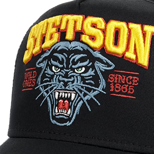 Stetson Czapka Trucker Wild OnesKobiety/Mężczyźni - tirowca baseball cap z meshu Snapback, daszkiem, daszkiem Lato wiosna-lato - One Size czarny