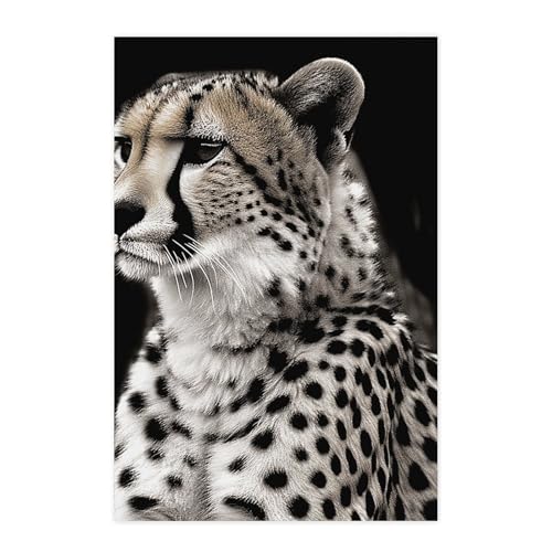 Affiches murales vintage guépard pour une déco de chambre rétro