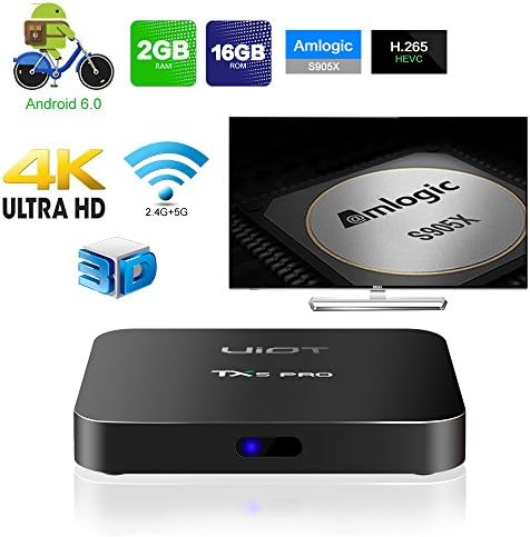 UIOT TX5 PRO TV Box Amlogic S905X Android 6.0 Quad Core 2GB 16GB 3D 4K Dual WiFi BT4.0 Smart TV Box