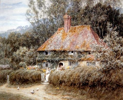 Affiche Valewood Farm Helen Allingham poster animaux déco maison 60x90cm