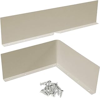 Bueyfolt 2Pcs 13.78" Rain Gutter Valley Splash Guards, Aluminum Gutter Splash Guard Straight &