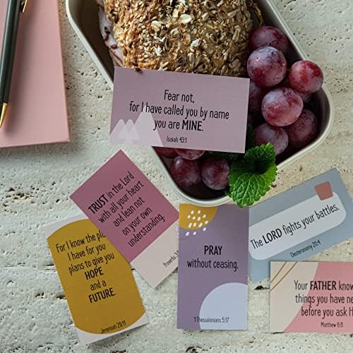 DiverseBee Inspirational Prayer Cards, 60 Unique Bible Verse Cards, Assorted Mini Scripture Cards, Encouragement Motivational Cards, Christian Bible Gifts